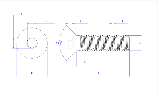 DIN 7991 Hexagon Socket Countersunk Head Screws